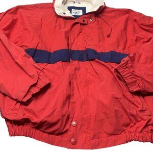 Vintage Oceanside Jacket Coat Windbreaker Size Large Red